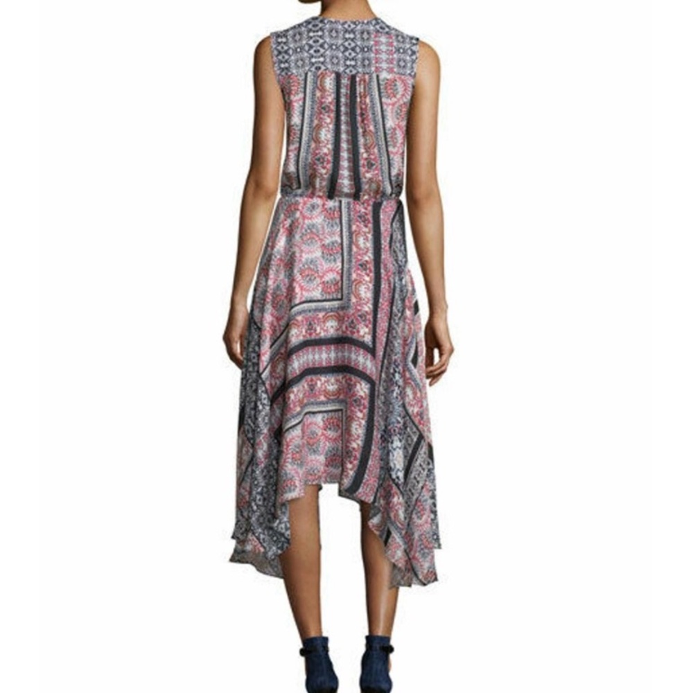 Parker Patchwork-Print Silk Boho Handkerchief Lon… - image 3